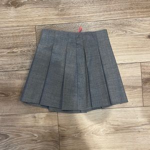 Grey Pleated Skirt